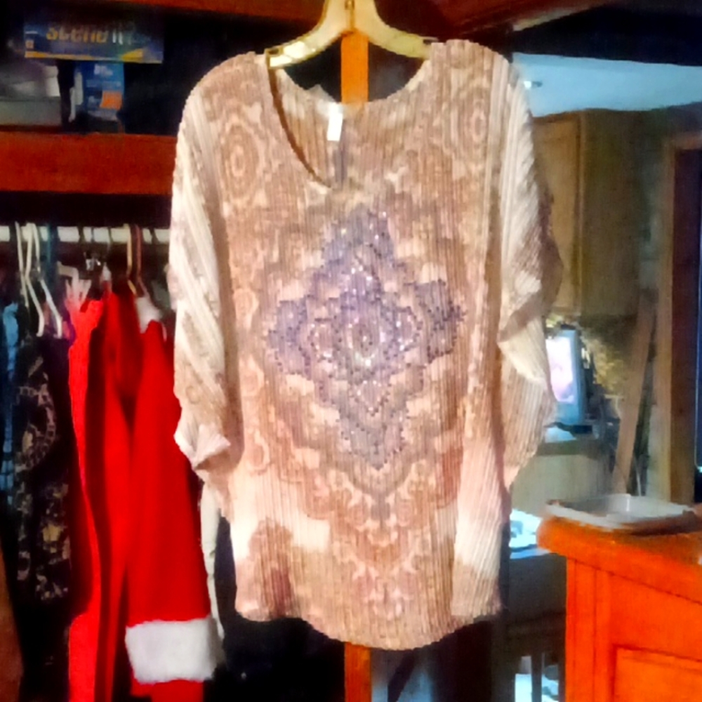 Short sleeve blouse.